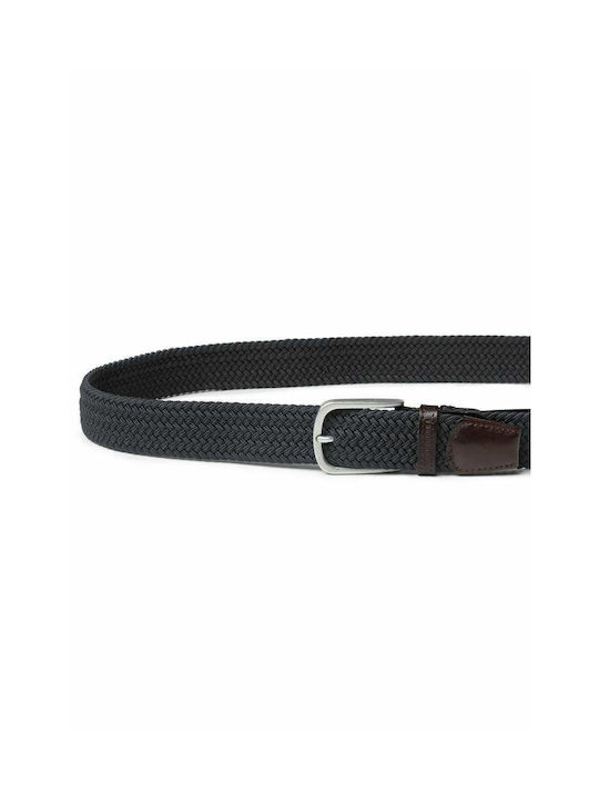 Funky Buddha Men's Knitted Elastic Belt Black