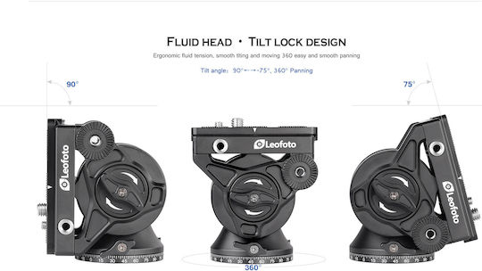 Leofoto Video Tripod LS-324CEX+BV-10 from Carbon Fiber and Load Capacity 10kg up to 153cm