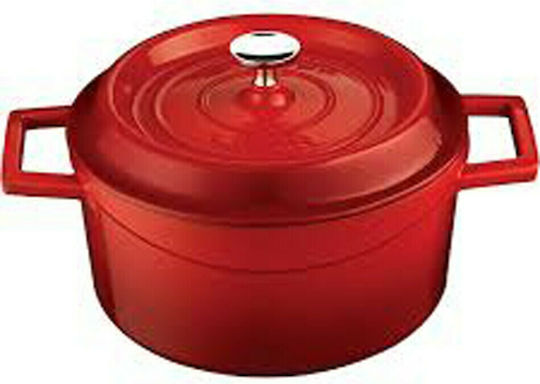 Lava YTC12K2 Μαντεμένια Ημιχύτρα Χωρητικότητας 530ml με Διάμετρο 12εκ. Red