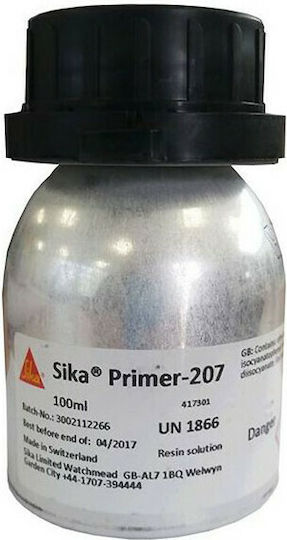 Sika Primer 207 Грунд с разтворител Черно Подходящ за Стъкло / Пластмаса - PVC 0.03лт