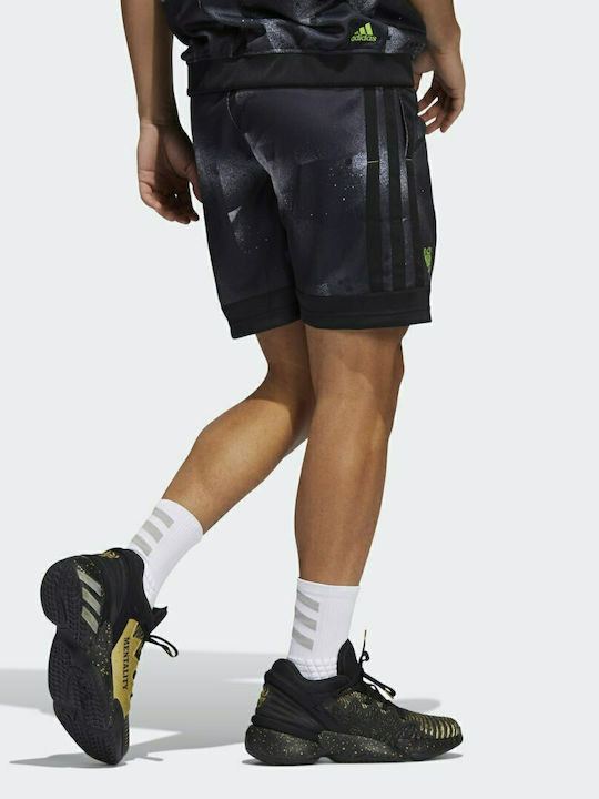 Adidas Donovan Mitchell Sportliche Herrenshorts Schwarz