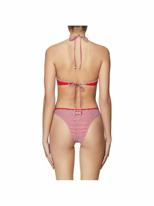 Diesel One-Piece Swimsuit with Cutouts Red