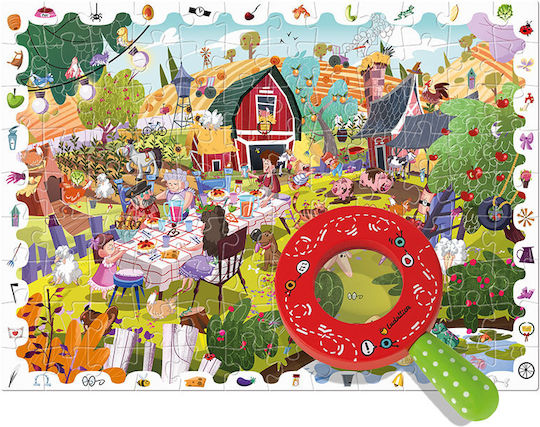 Puzzle pentru Copii Explore the Farm pentru 5++ Ani 108buc Ludattica