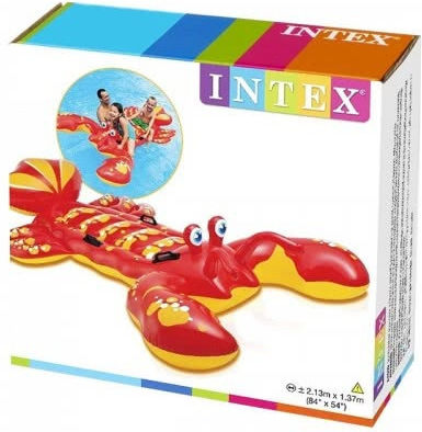 Intex Lobster Kid's Inflatable Ride On for Sea with Handles Red 213x137cm