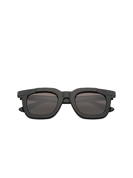 Opera Premium Sunglasses with Black Acetate Frame and Black Lenses Black