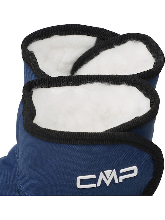 Kids Snow Boots with Velcro Navy Blue