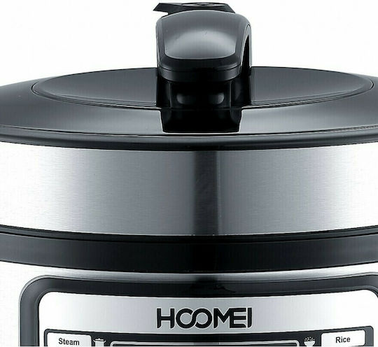 Hoomei Πολυμάγειρας 900W με Χωρητικότητα 5lt Ασημί