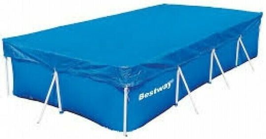Bestway Steel Pro Pool Cover Αντηλιακό Προστατευτικό Κάλυμμα Πισίνας Παραλληλόγραμμο 400x211εκ.
