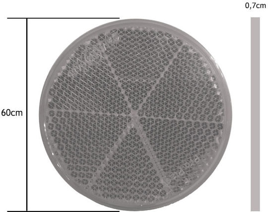 Carner Reflector camion Sticker reflector rotund 60mm alb 1 bucată