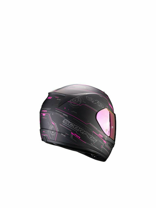 鵺 Scorpion EXO-390 Beat Full Face Helmet ECE 22.05 Black/Pink Matt