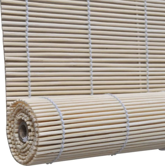 vidaXL Beschattungsrollo Bamboo Beige L120xH160cm