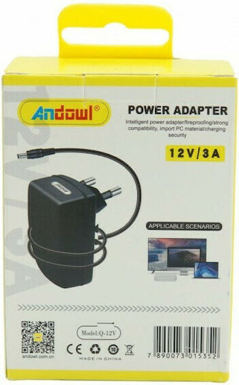 Andowl Universal Power Adapter 12V 3A with Power 36W Q-12V