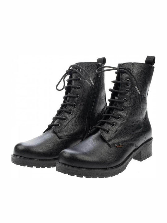 Leather Women's Ankle Boots Black