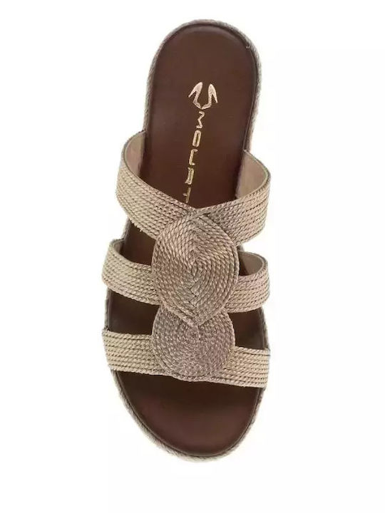 Flache Sandalen für Damen copper
