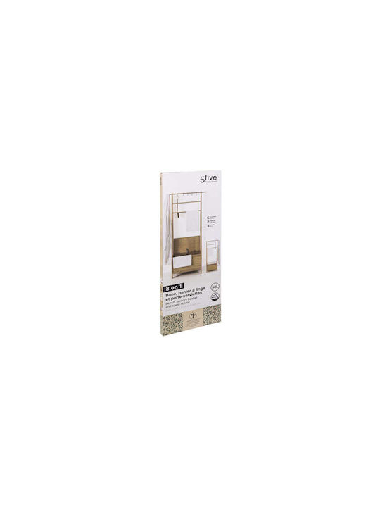 5Five Triple Floor Standing Bathroom Shelf Unit ​83x180cm Brown