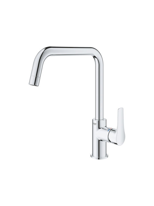 Grohe Eurosmart Висока Кухненски Смесител Настолен Сребриста