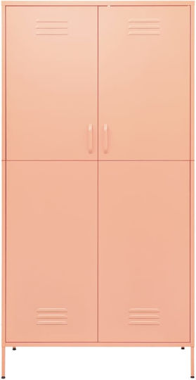 Dulap De Birou Metalic Roz 90x50x180cm