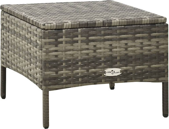Garden & Outdoor Furniture Set Living Room 3 Pieces Gray with Pillows