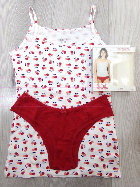 Namaldi Σετ Εσωρούχων Φανελάκι με Brazil White/Red