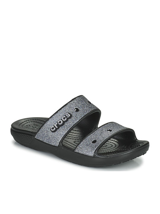 Glitter II Flip Flops In Sandal Style In Black Colour