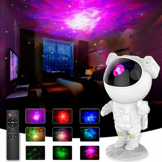 Kids Projector Lamp Astronaut with Stars Projection with Colour Changing White 12x11.3x22.8cm
