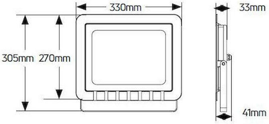 Geyer Στεγανός Προβολέας LED 200W Ψυχρό Λευκό 6500K IP65