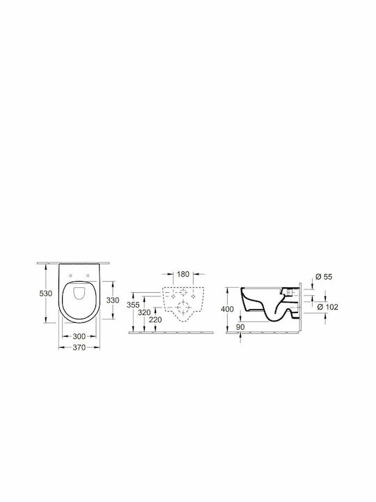 Villeroy & Boch Avento 5656R0RW Wandhängende Toilette Randlos mit Deckel Sanftes Schließen Weiße Villeroy & Boch Avento 5656R0RW Wandhängende Toilette Randlos mit Deckel Sanftes Schließen Weiße