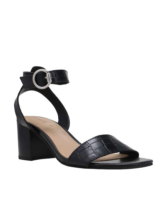 Gianella Leder Damen Sandalen in Schwarz Farbe