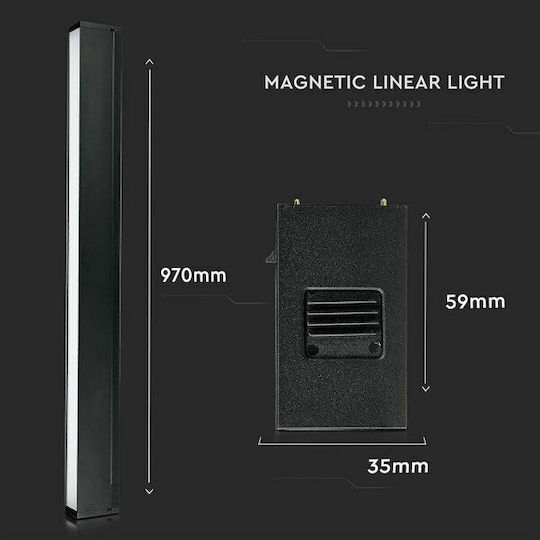 V-TAC Commercial Linear LED Ceiling Light 30W Natural White IP20 Dimmable L59xD35xH5.9cm