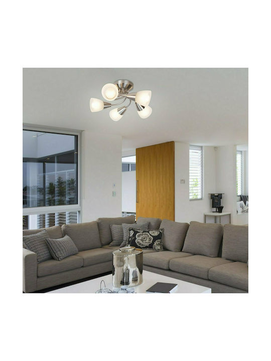 Rabalux Connor Modern Metal Ceiling Light with Socket E14 34pcs Silver