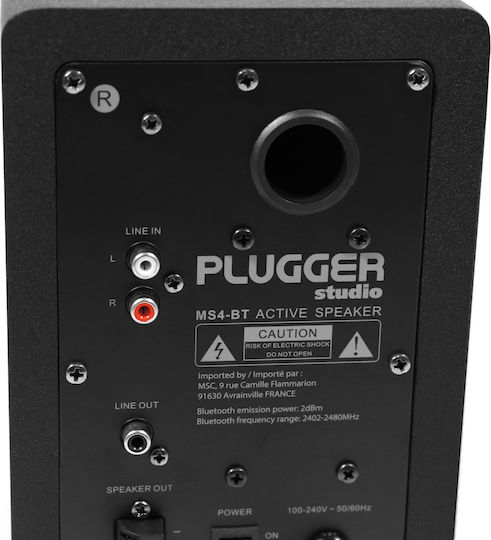 Plugger MS4BT Difuzoare Studio Monitor 4" 36W Pereche Negru