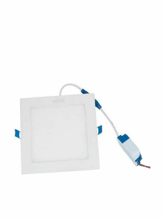 Vito Τετράγωνο Χωνευτό LED Panel 24W με Ψυχρό Λευκό Φως 6000K 30x30εκ.