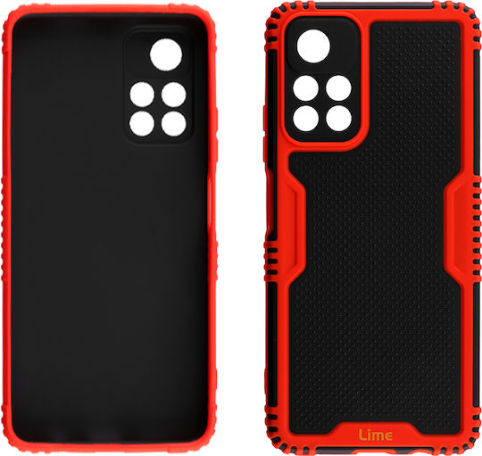Lime Armadillo Camera Guard Back Cover Plastic Red (Poco M4 Pro)