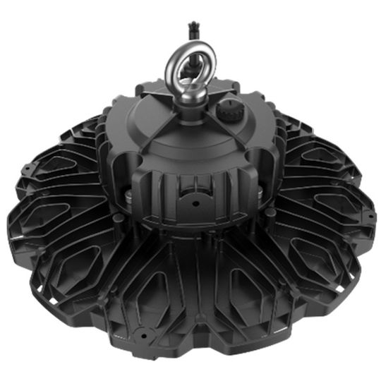 Elvhx Φωτιστικό Καμπάνα 100W Kühles Weiß 14000lm mit integrierter LED Schwarz
