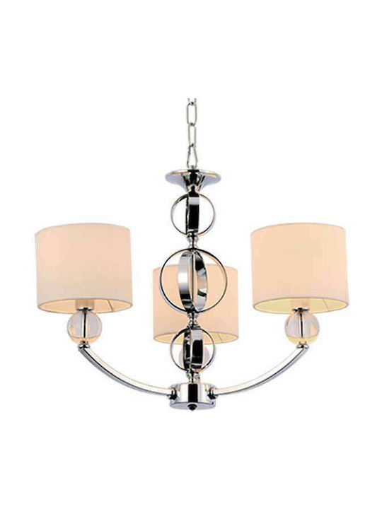 Elmark Maya Chandelier Lampshade 3xE27 Silver 955MAYA3