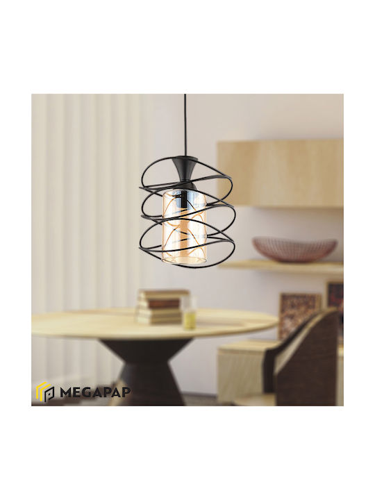 Megapap Sherwood Pendant Light Single-Light for Socket E27 Black