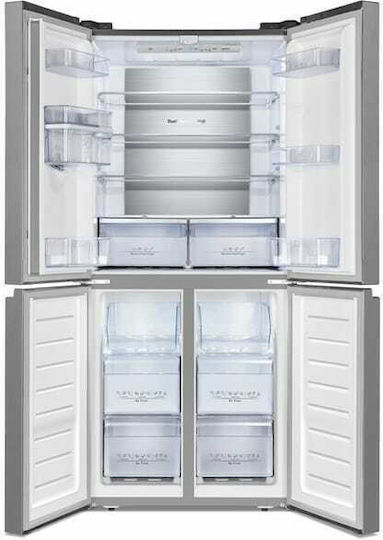 Hisense Ψυγείο Ντουλάπα 454lt Total NoFrost Υ181xΠ79.4xΒ70εκ. Inox RQ563N4SWI1