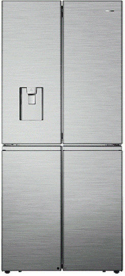 Hisense Ψυγείο Ντουλάπα 454lt Total NoFrost Υ181xΠ79.4xΒ70εκ. Inox RQ563N4SWI1