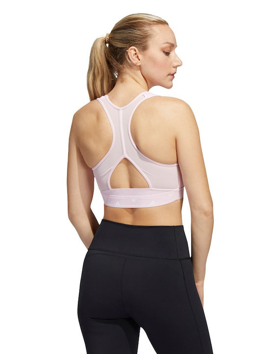 adidas Powerreact Femei Atletic Sutien sport Roz