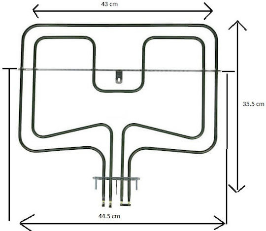 3570797013 Replacement Oven Heating Element Compatible with Electrolux / Zanussi 35.5x43cm