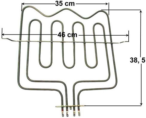 Princess 262100004 Upper Replacement Heating Element Oven Compatible with Beko 38.5x35cm