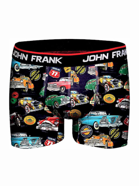 John Frank City Retro Car Herren Boxershorts Mehrfarbig mit Mustern 1Packung