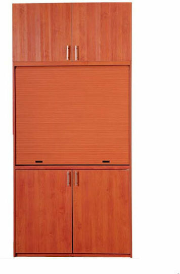 Silver Silver Πολυκουζινάκι Με Αριστερή Γούρνα 125x65x269cm Γκρι Με Πατάρι