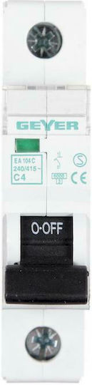 Geyer Automatic Circuit Breaker 4A Single-pole AC EA104C