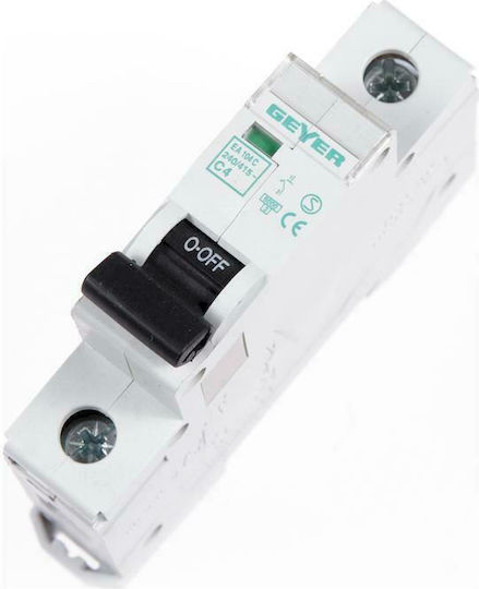 Geyer Automatic Circuit Breaker 4A Single-pole AC EA104C