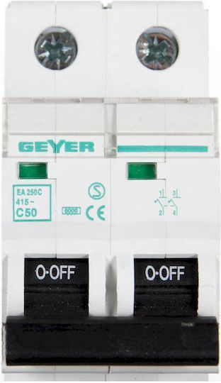 Geyer Automatic Circuit Breaker 50A Double-pole AC EA250C