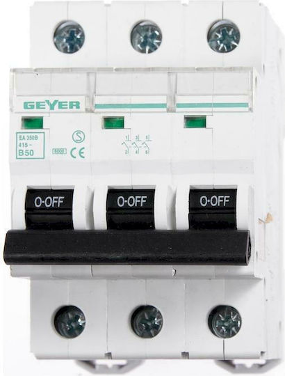 Geyer Automatic Circuit Breaker 50A Triple-pole AC EA350B