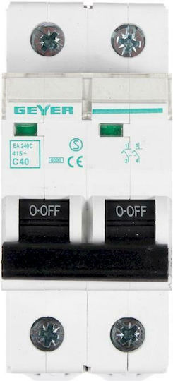 Geyer Αυτόματη Ασφάλεια 40A Διπολική AC EA240C
