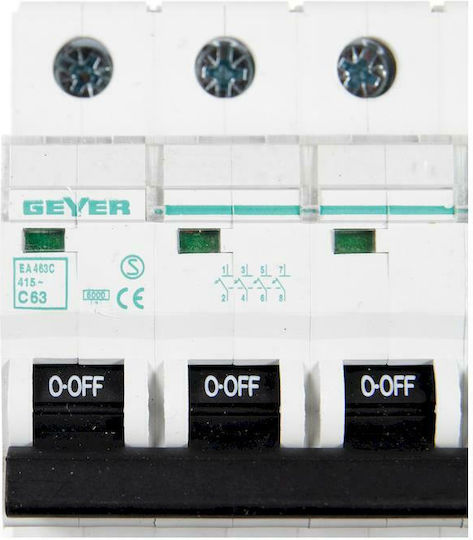 Geyer Automatic Circuit Breaker 63A Four-pole AC EA463C