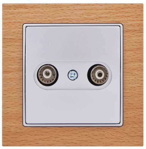 Mutlusan Elitra Plus 11676 TV Antenna Socket Aerial in Beige color